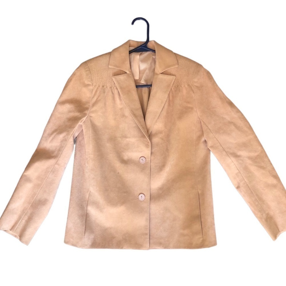BRODKIN Ultrasuede beige jacket Vintage blazer  lightweight suede